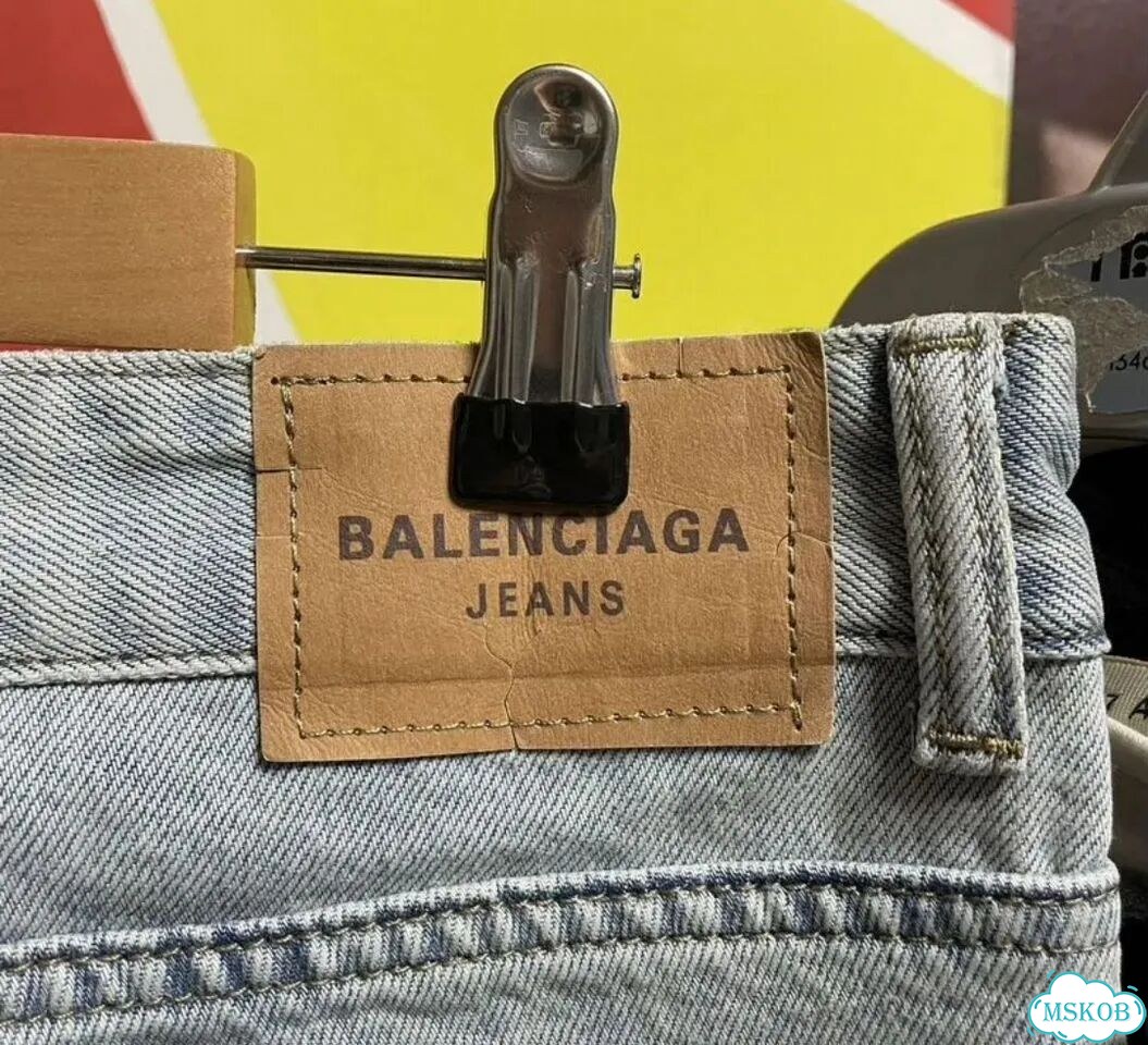 Джинсы balenciaga cut up baggy double layer jeans фото 8
