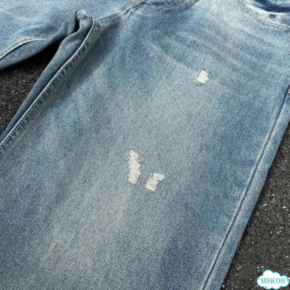Джинсы Acne Studios Light Blue Paint-Splattered фото 3