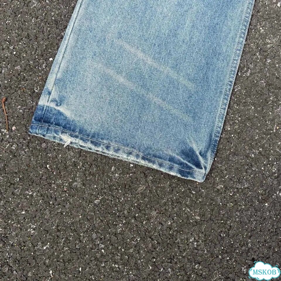 Джинсы Acne Studios Light Blue Paint-Splattered фото 4