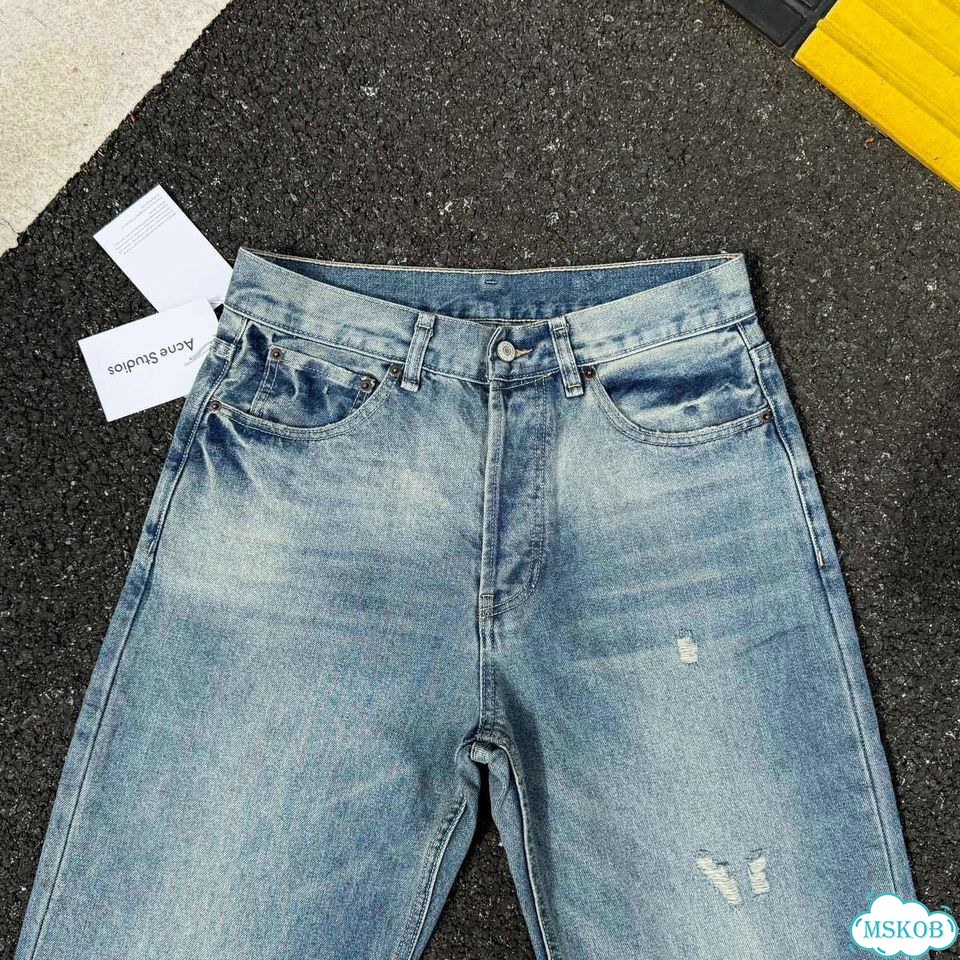 Джинсы Acne Studios Light Blue Paint-Splattered фото 5