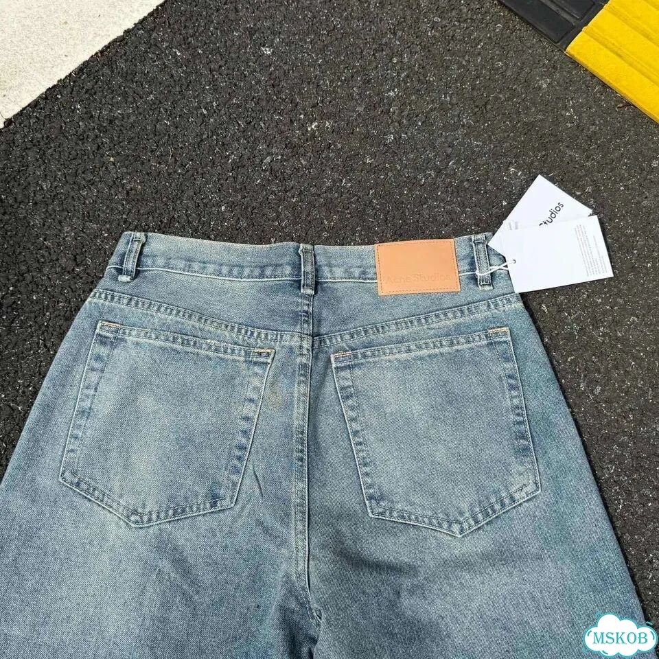 Джинсы Acne Studios Light Blue Paint-Splattered фото 6