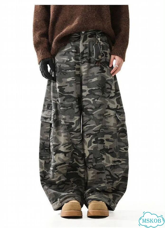 Джинсы Широкие Camo Balenciaga type Realtree Y2K фото 1