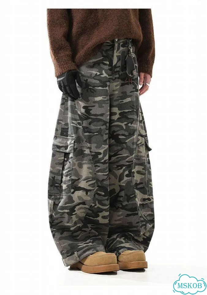 Джинсы Широкие Camo Balenciaga type Realtree Y2K фото 2