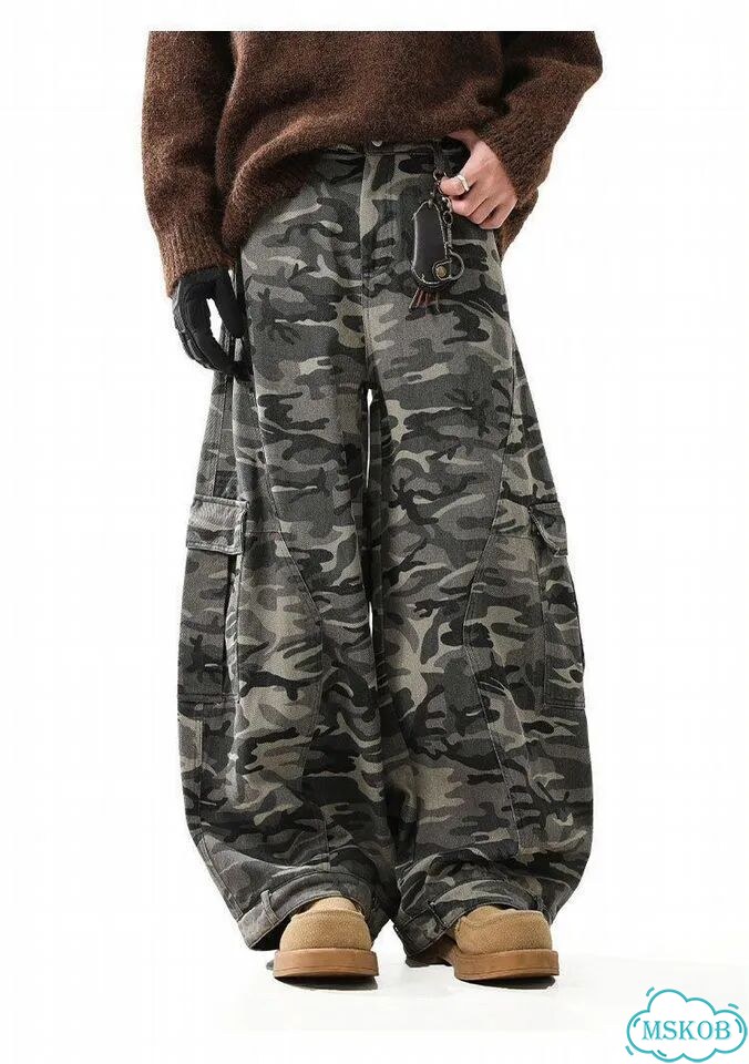 Джинсы Широкие Camo Balenciaga type Realtree Y2K фото 7