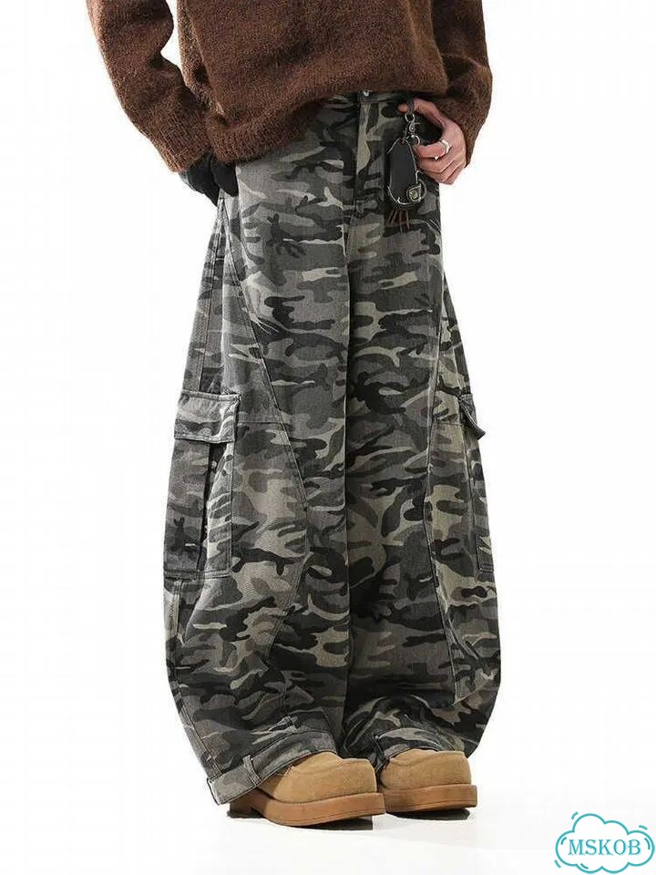Джинсы Широкие Camo Balenciaga type Realtree Y2K фото 9