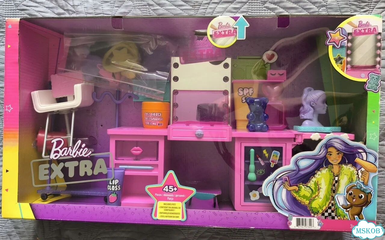 Игровой набор барби extra Туалетный столик фото 3