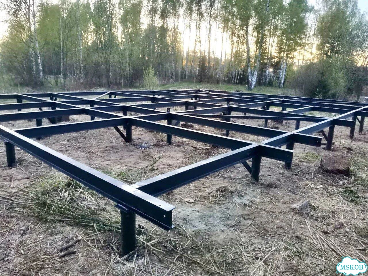 Фундамент свайный для Дубль Дома / модульного дома фото 7