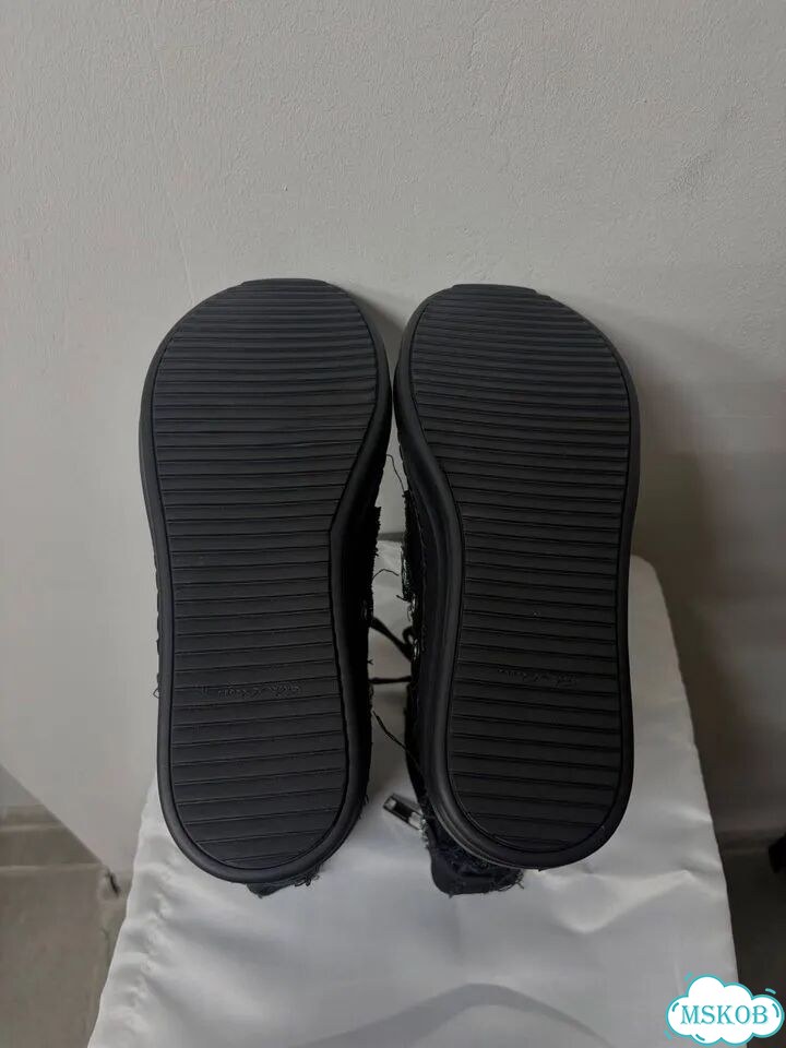 Кроссовки Rick Owens Ramones Slashed Total Black фото 7