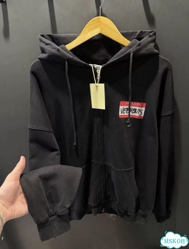 Зип Худи Vetements Hello my name is (Oversize) фото 2