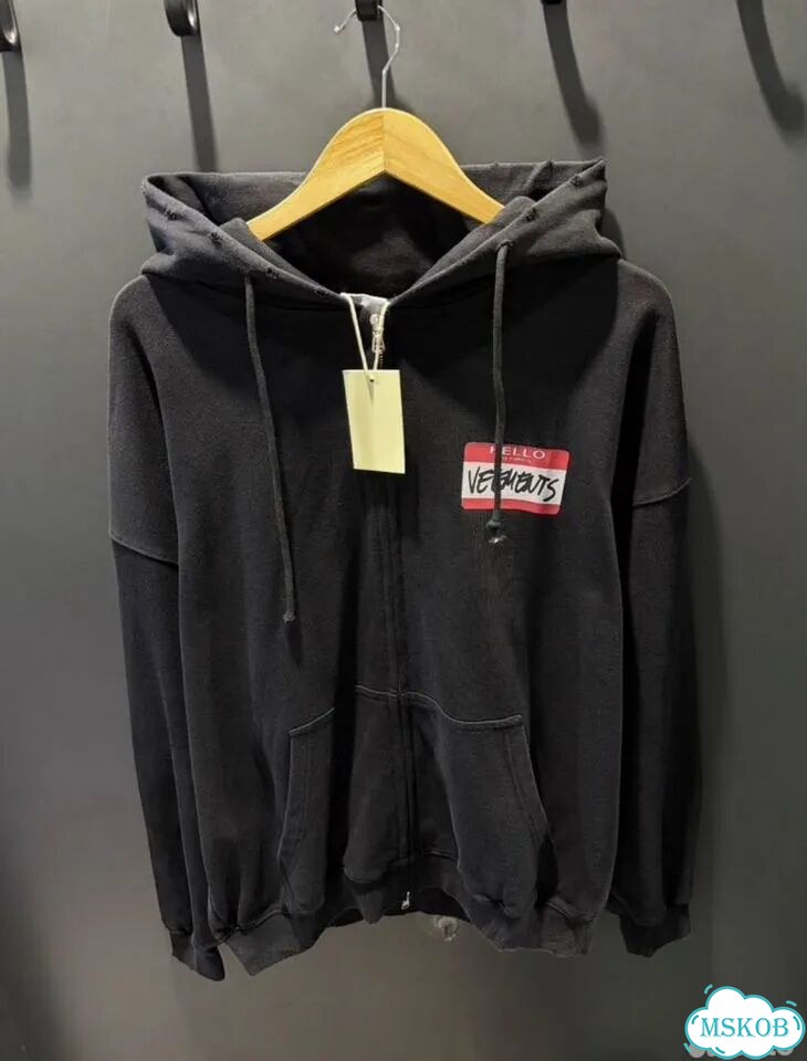 Зип Худи Vetements Hello my name is (Oversize) фото 3