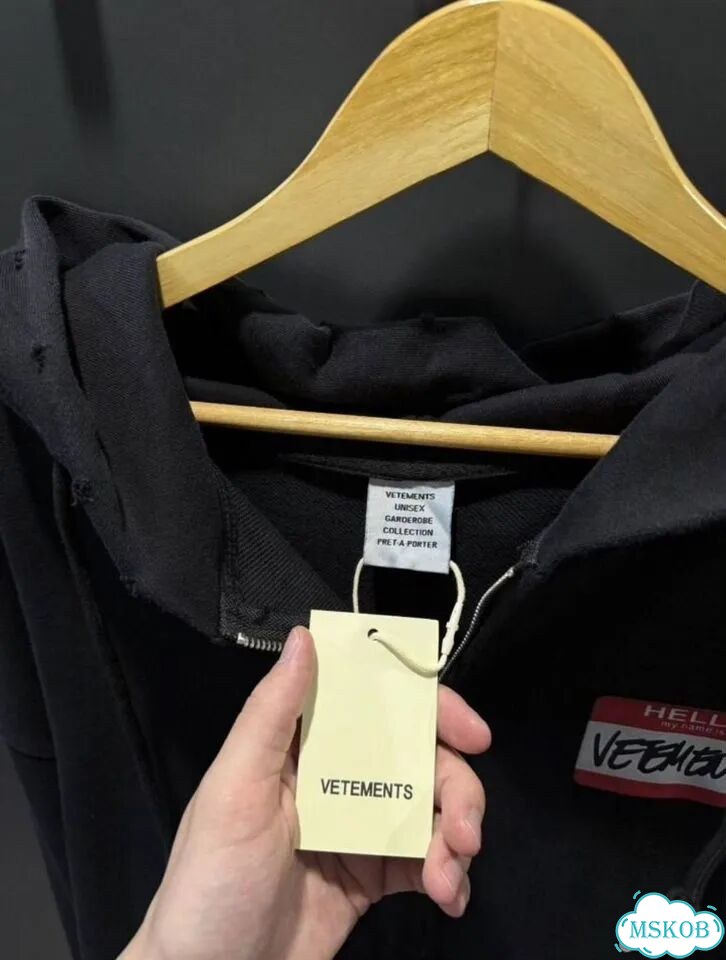 Зип Худи Vetements Hello my name is (Oversize) фото 5