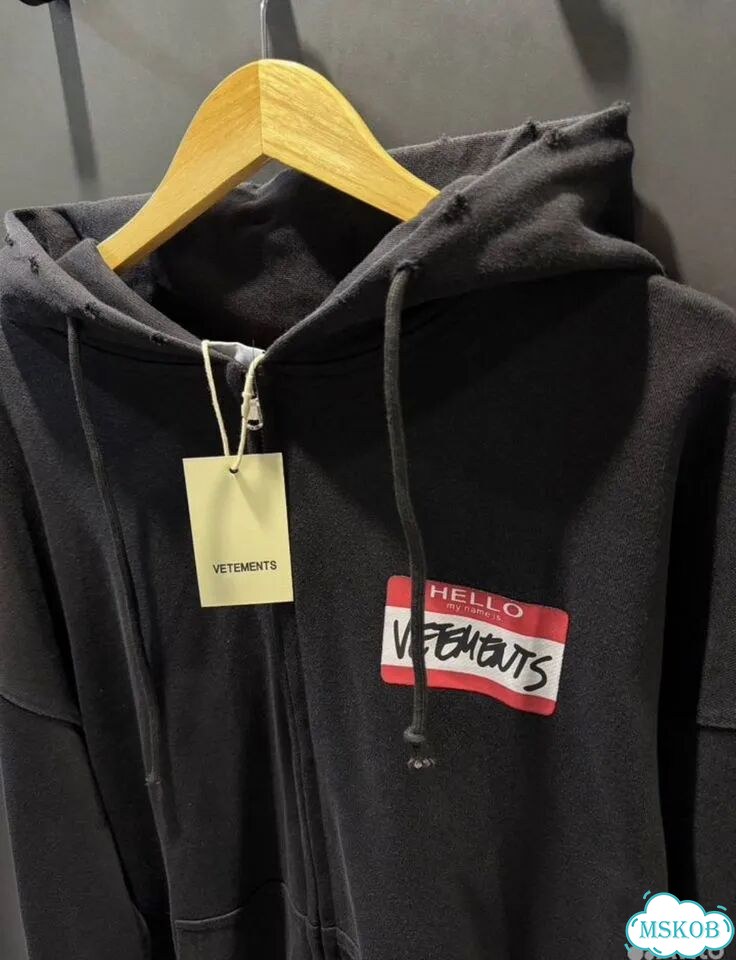 Зип Худи Vetements Hello my name is (Oversize) фото 7