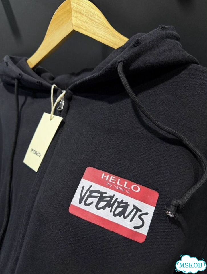 Зип Худи Vetements Hello my name is (Oversize) фото 9