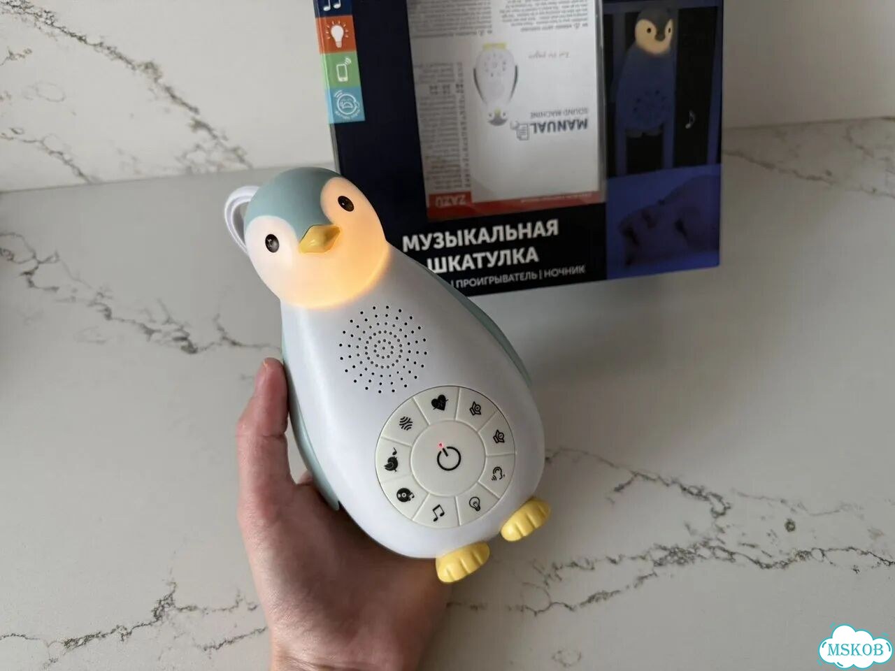 Белый шум колонка Zazu Пингвин Зои игрушка ночник фото 1