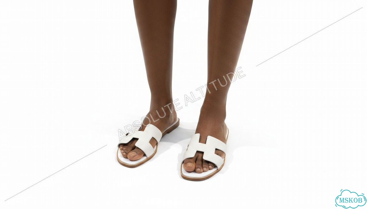 Шлепанцы Hermes Oran White кожаные. 36-42 фото 9