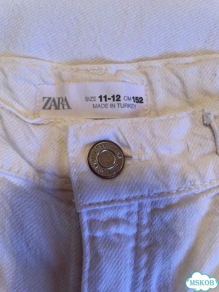 Джинсы белые на девочку 11-12 Zara фото 3