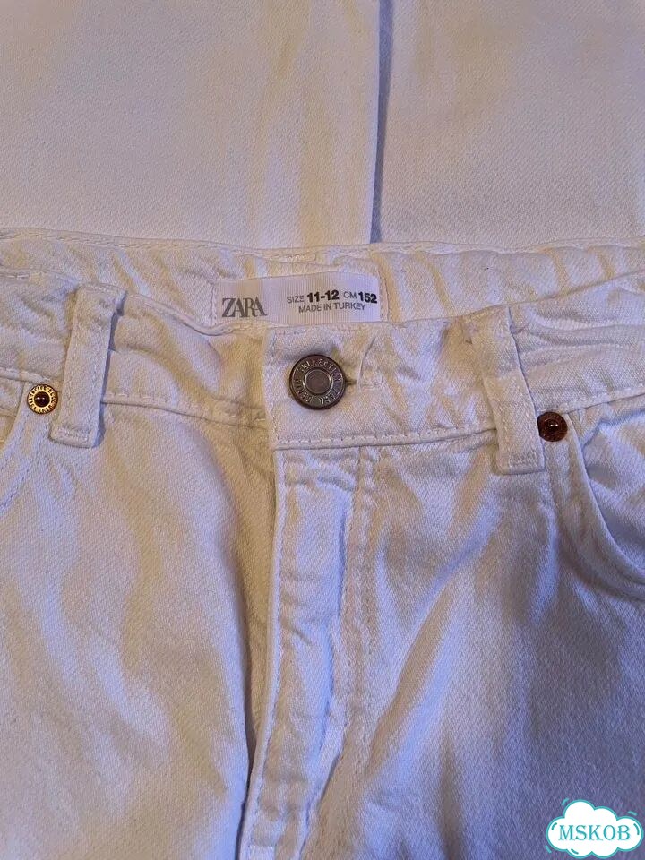 Джинсы белые на девочку 11-12 Zara фото 4
