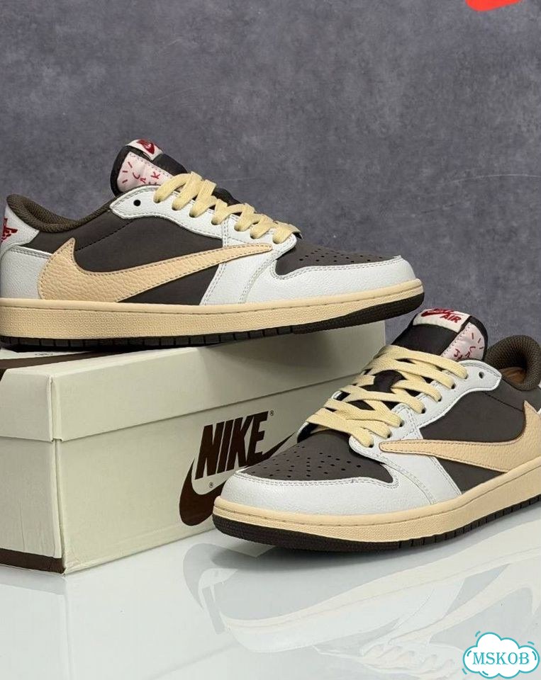 Nike Air Jordan 1 Low X Travis Scott Brown фото 5