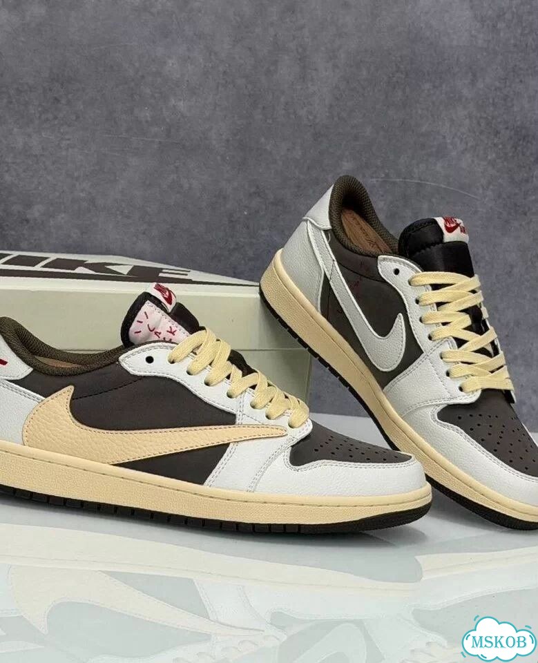 Nike Air Jordan 1 Low X Travis Scott Brown фото 6