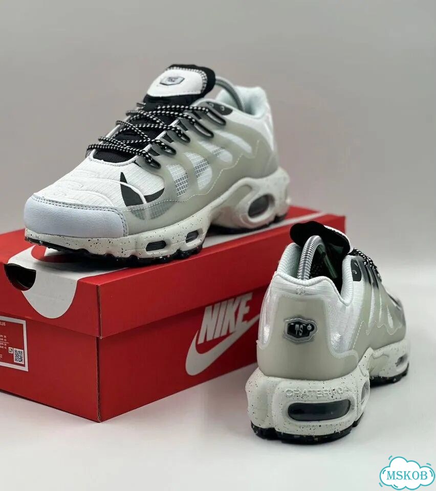 Nike Air Max Plus White Black фото 1