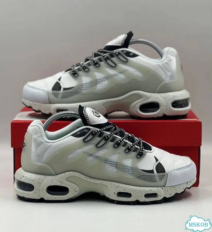 Nike Air Max Plus White Black фото 2