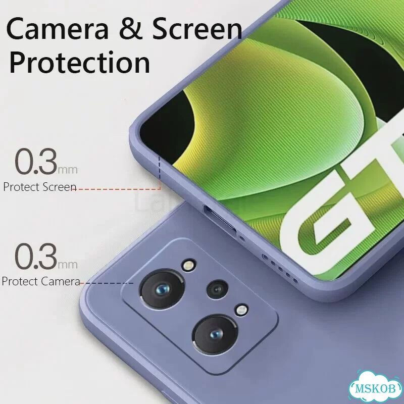 Чехол Realme GT2 Pro, Синий, жидкий силикон фото 4