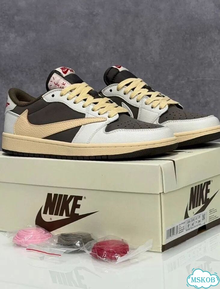 Кроссовки Nike Air Jordan 1 Low Travis Scott Люкс фото 2