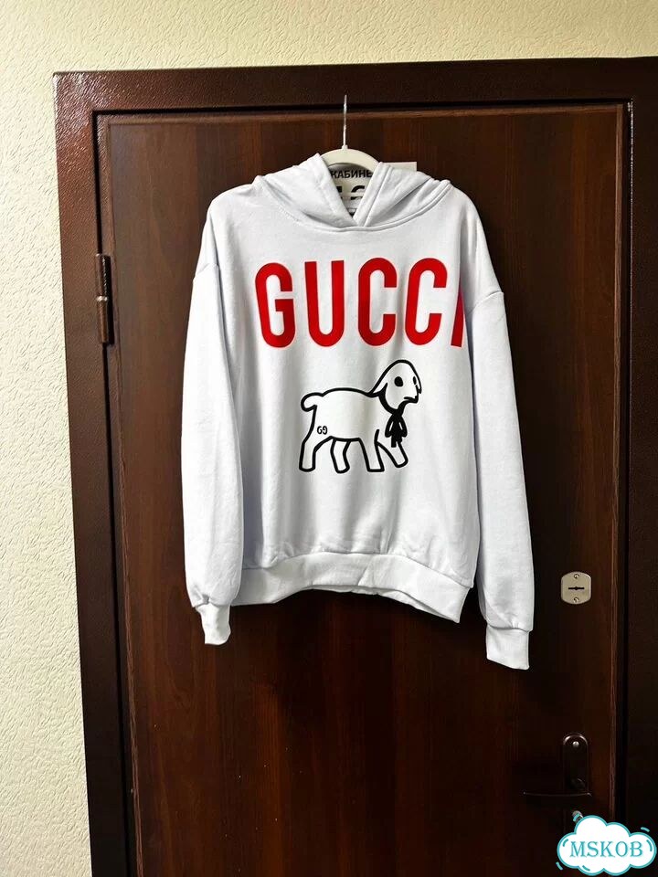 Худи gucci lamb archive белый фото 1