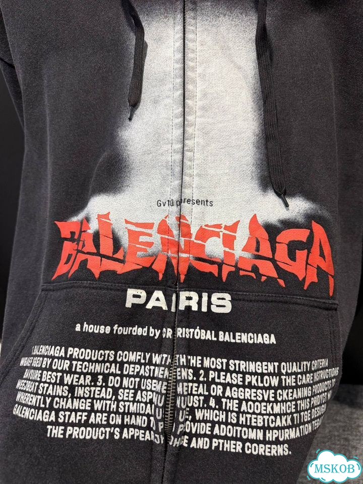 Зип худи Balenciaga оверсайз (новинка 2026) фото 7