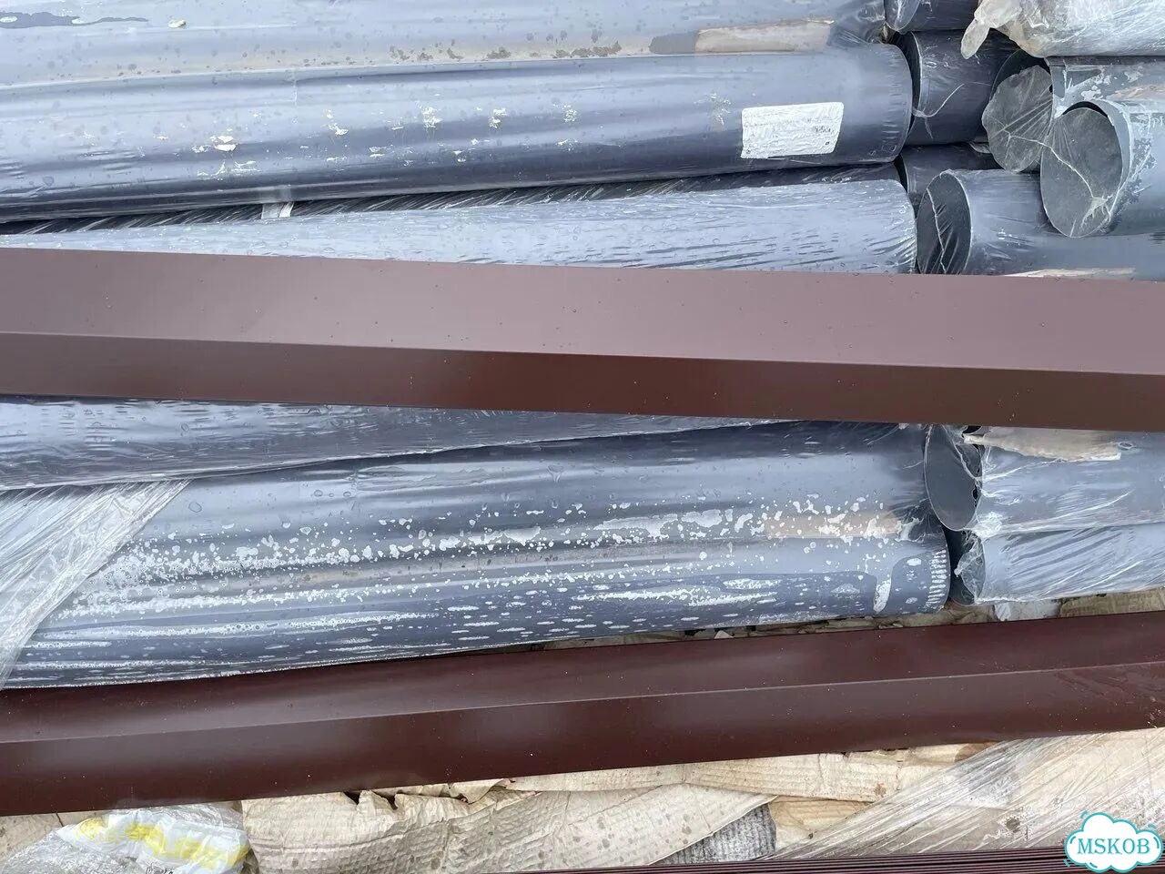 Водосточная труба 1 м 150/100 PU matt Аквасистем фото 1