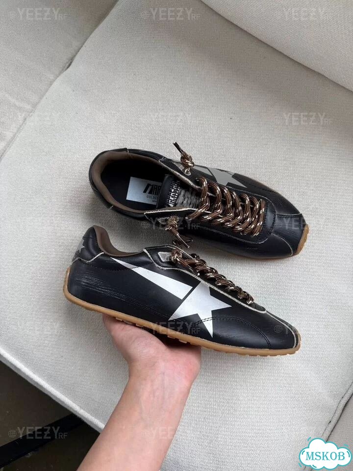 Кеды Golden Goose marathon speed black leather фото 1