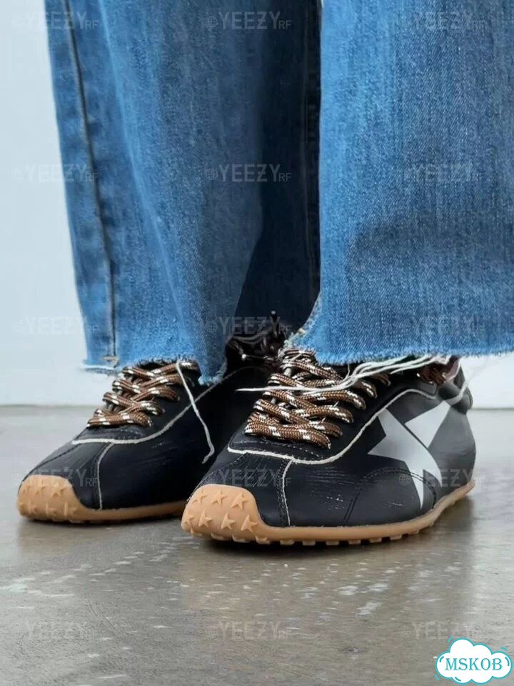 Кеды Golden Goose marathon speed black leather фото 4