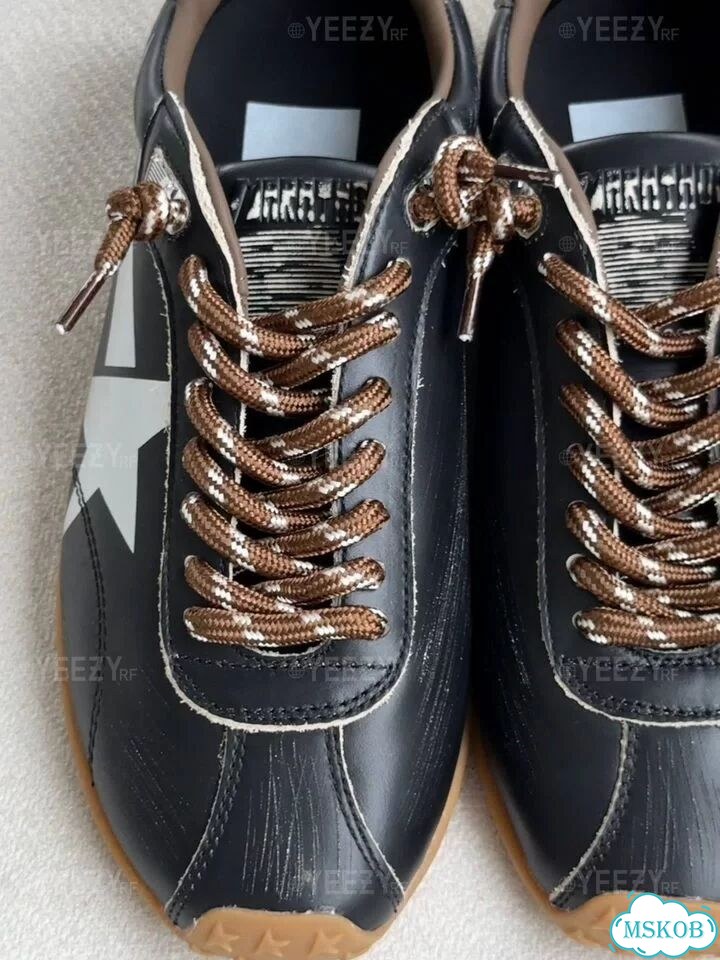 Кеды Golden Goose marathon speed black leather фото 5