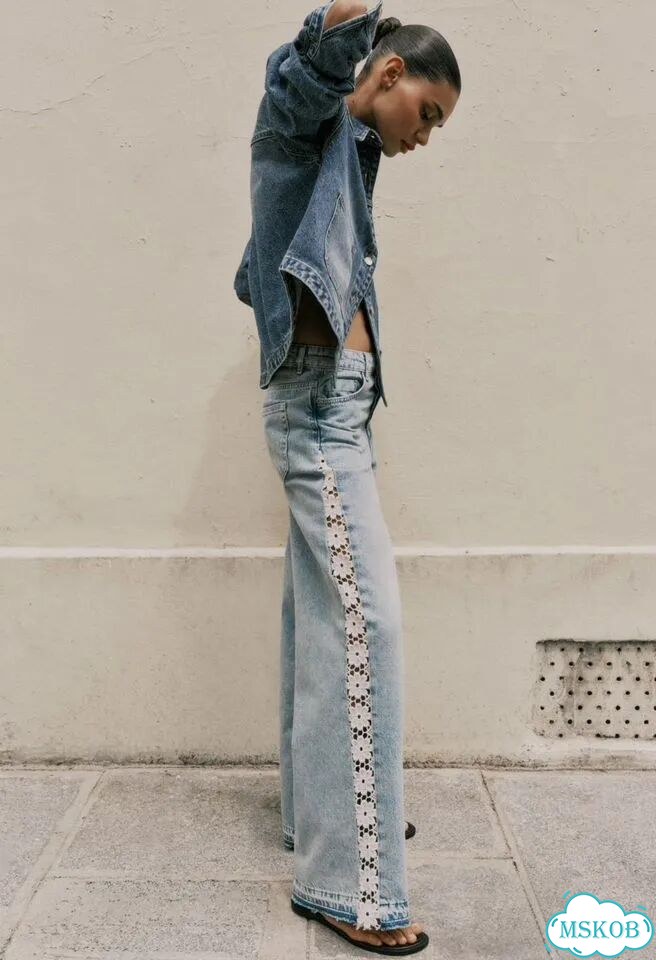 Джинсы zara 38 широкие фото 2