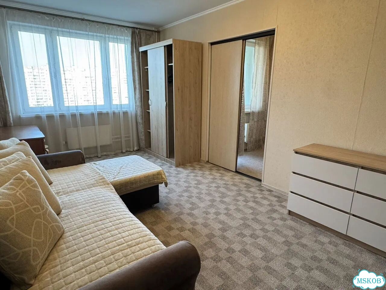 1-к. квартира, 43 м², 13/25 эт. фото 1