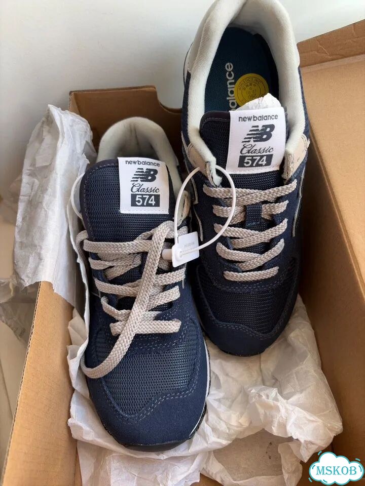 New balance 574 deep blue Оригинал фото 1