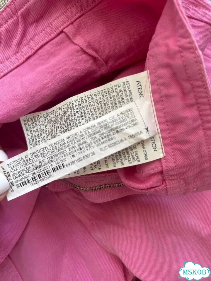 Zara карго штаны розовые брюки джинсы оригинал фото 4