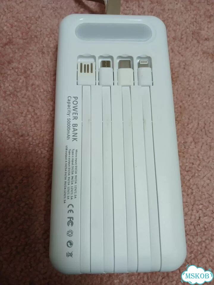 Powerbank KM gold 50000 66W фото 3