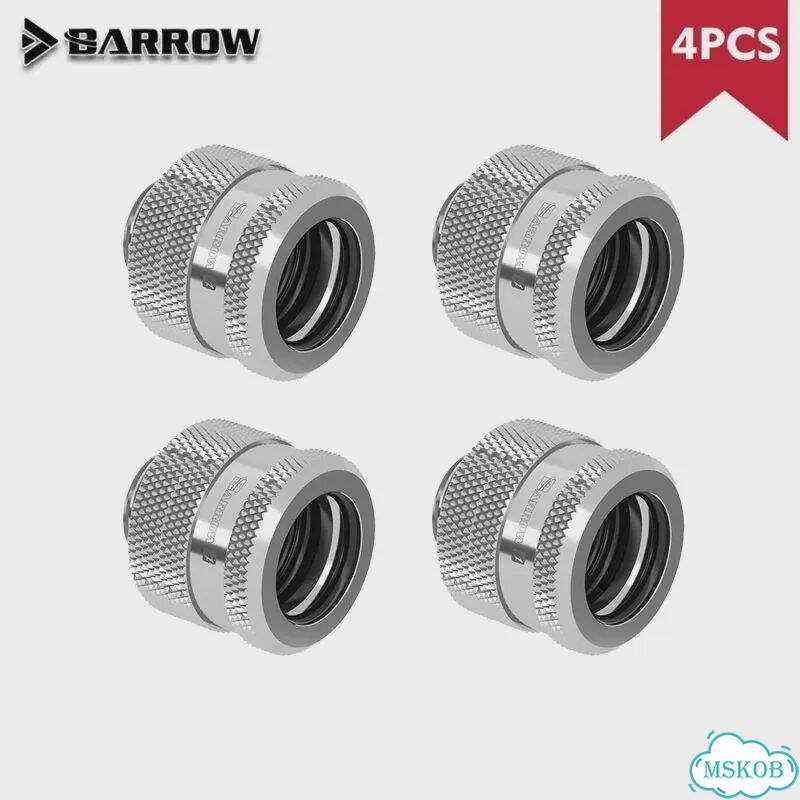 Barrow tykn-K V4 Фитинги для жесткой трубки G1/4 Silver 4pcs, OD16mm фото 1