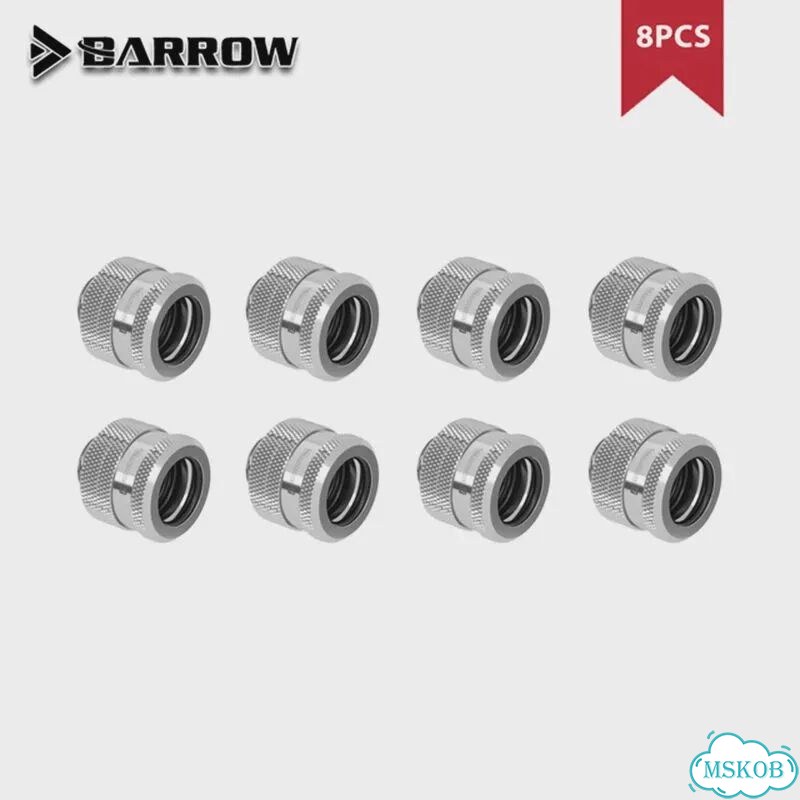 Barrow tykn-K V4 Фитинги для жесткой трубки G1/4 Silver 4pcs, OD16mm фото 3