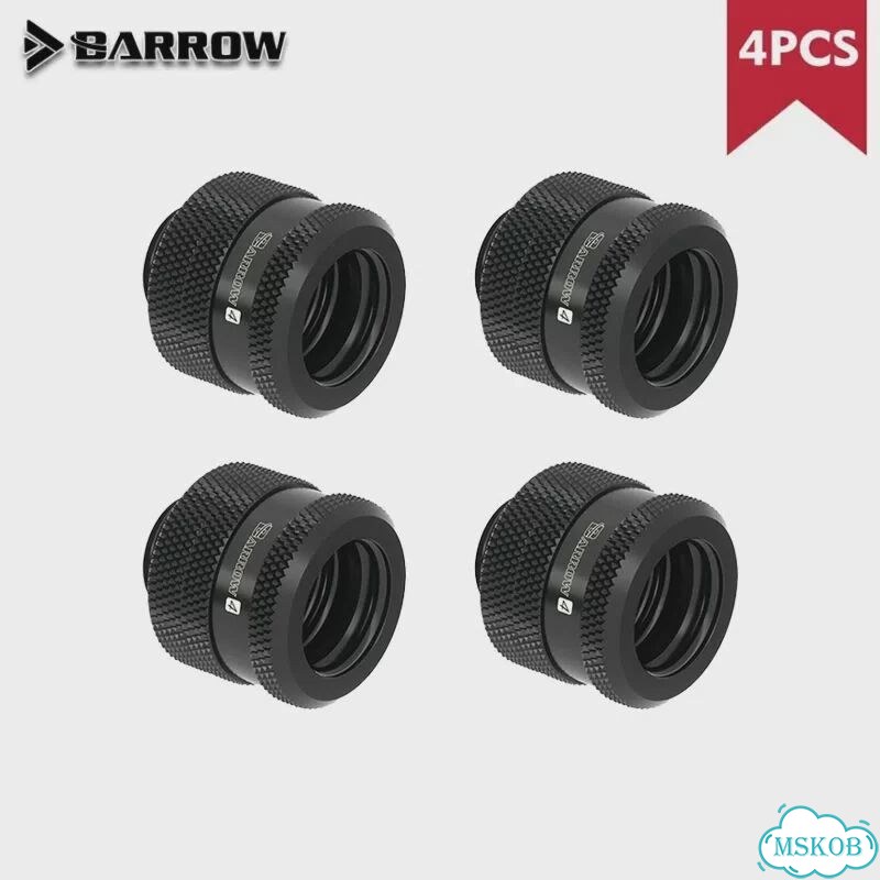 Barrow tykn-K V4 Фитинги для жесткой трубки G1/4 Silver 4pcs, OD16mm фото 5