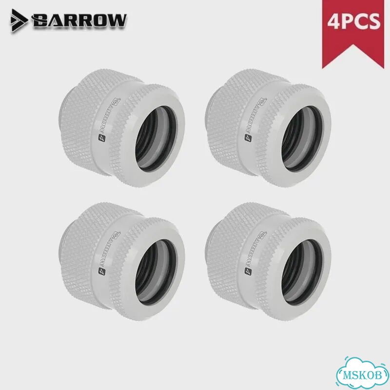 Barrow tykn-K V4 Фитинги для жесткой трубки G1/4 Silver 4pcs, OD16mm фото 6