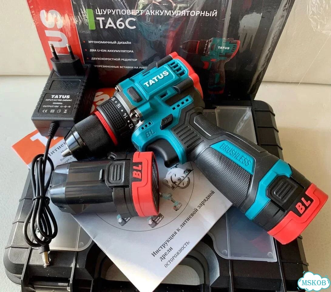 Шуруповёрт бесщёточный Tatus оригинал 18V фото 1