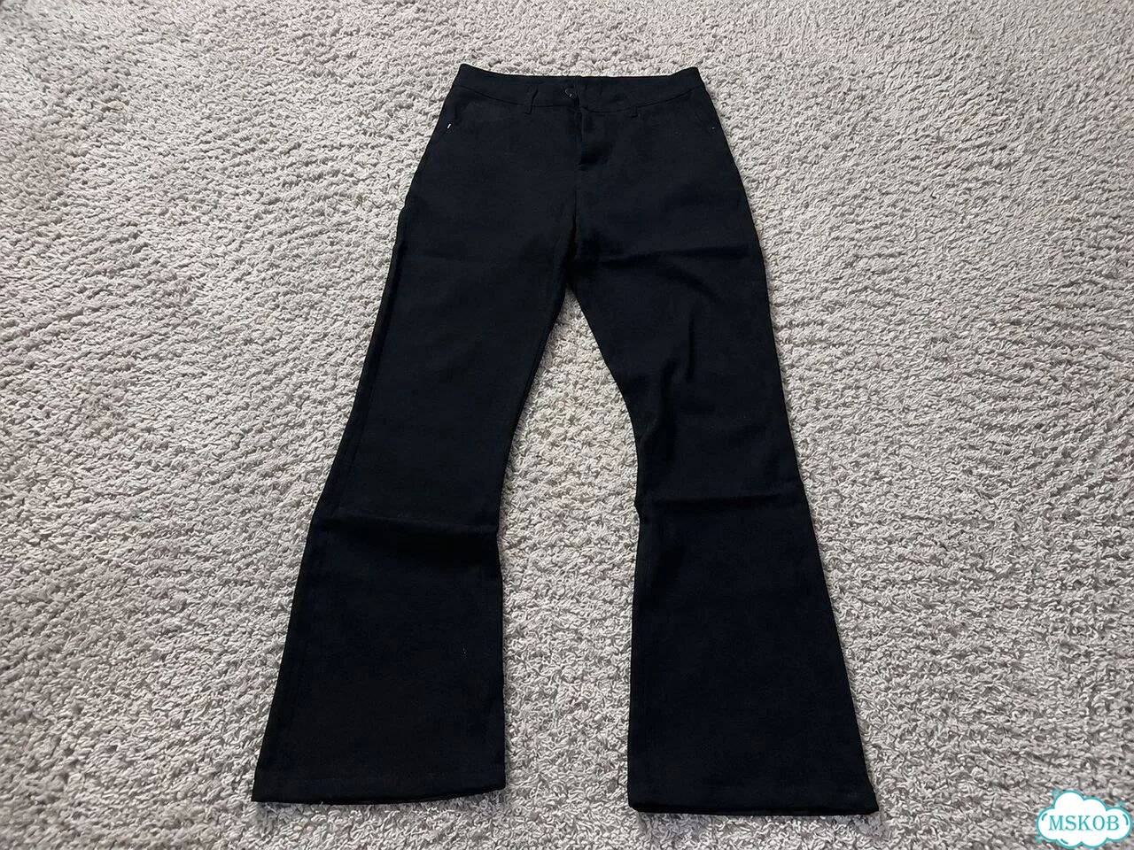 Джинсы zara клёш flared чёрные фото 1