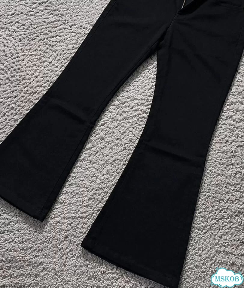 Джинсы zara клёш flared чёрные фото 5