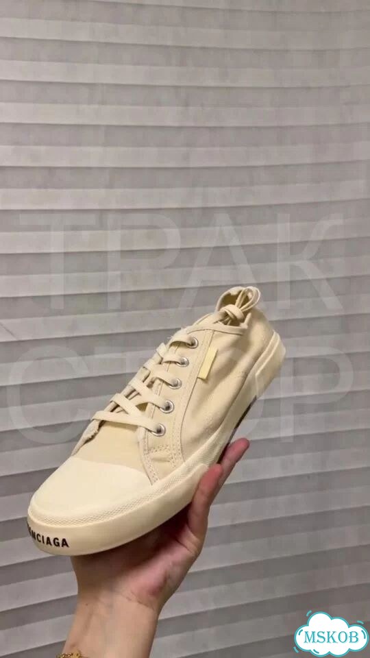 Кеды balenciaga paris white cream low фото 1