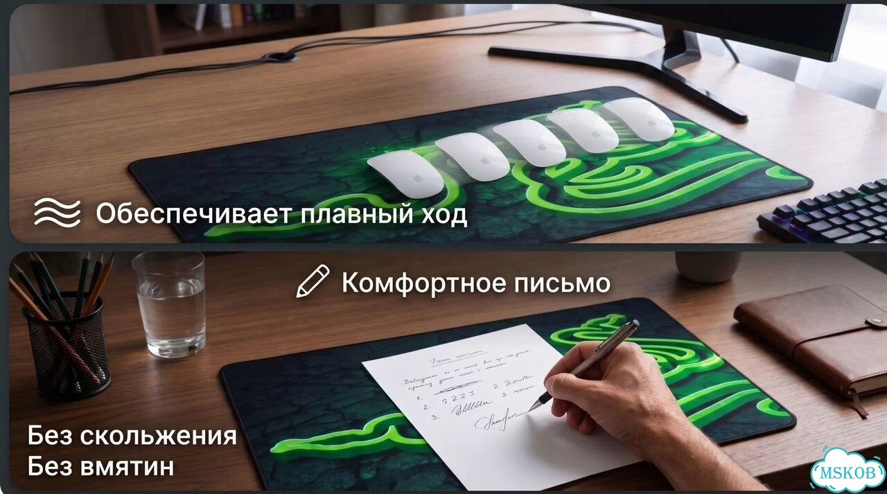 Большой игровой коврик для мыши на стол (700х300) фото 7