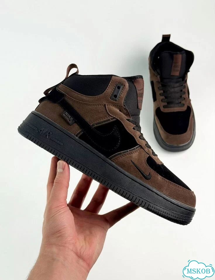 Nike Air Force 1 High Brown Black фото 6