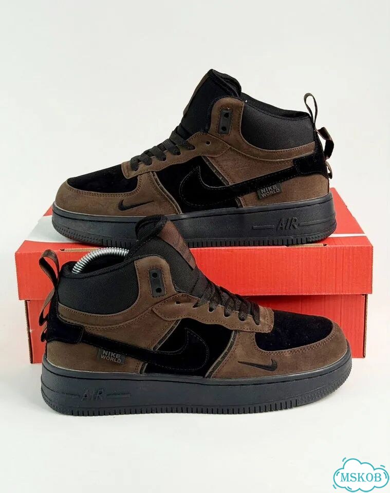 Nike Air Force 1 High Brown Black фото 7