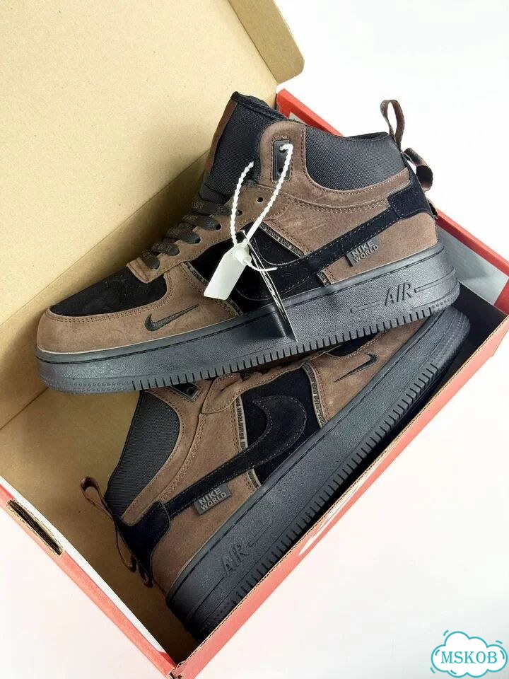 Nike Air Force 1 High Brown Black фото 8